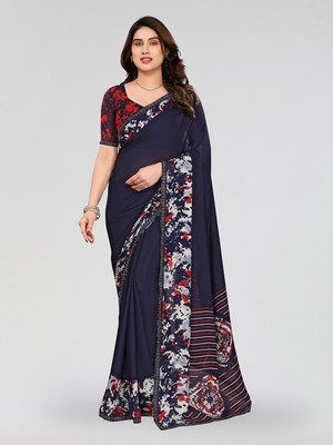 Moda Rapido Self Design Daily Wear Georgette Saree(Blue)
