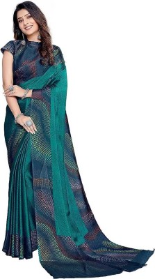 Fashion Empo Printed Bollywood Chiffon Saree(Multicolor)