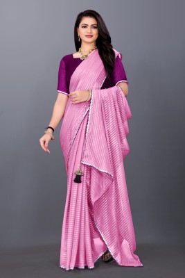 LAXMI Graphic Print, Self Design Bollywood Georgette Saree(Pink)