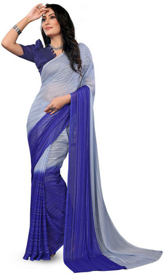 Moda Rapido Striped, Self Design Daily Wear Satin Saree(Grey)