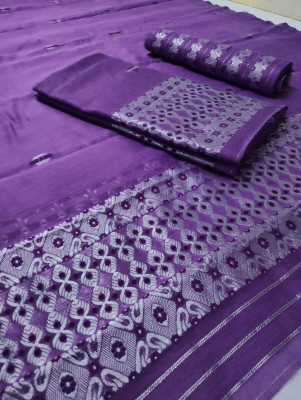 VARCREATION Woven Mekhela Chador Pure Cotton Saree(Multicolor)