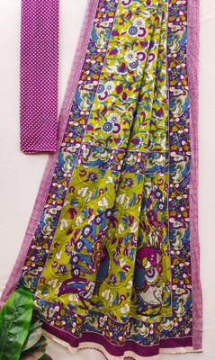 Tasrika Printed Daily Wear Cotton Blend Saree(Multicolor)