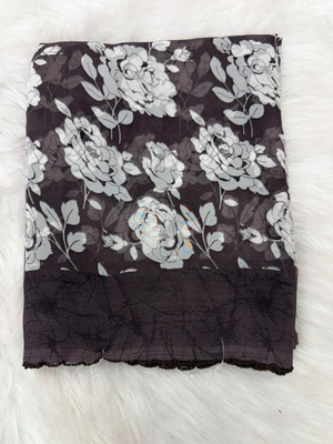 bhavika silk mills Floral Print, Printed Daily Wear Georgette Saree(Purple)