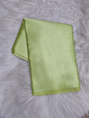 Arpita Fashion Solid/Plain Bollywood Pure Silk, Satin Saree(Light Green)