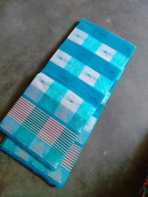 p fashion Self Design Tant Pure Cotton Saree(Green, Yellow)