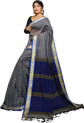kalpana handloom Color Block, Woven Handloom Pure Cotton Saree(Multicolor)