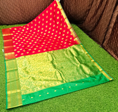 Spewim Woven Banarasi Art Silk Saree(Red)