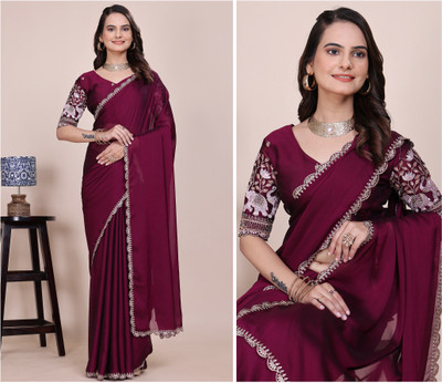K 5 FASHION Embellished Bollywood Georgette Saree(Multicolor)