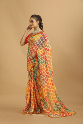 MAHARAJ SAREES Digital Print Bollywood Georgette Saree(Multicolor)