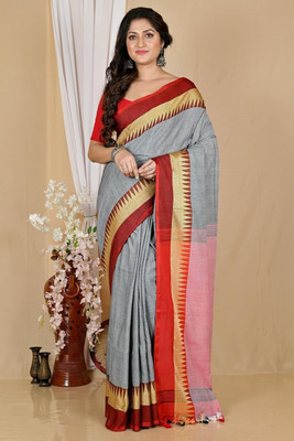SSK Digital Print Bollywood Handloom Pure Cotton Saree(Multicolor)