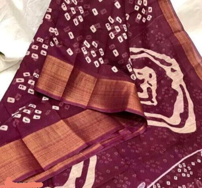 Saadhvi Printed Daily Wear Pure Cotton Saree(Purple)