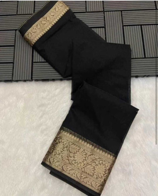 Kavita Creation Self Design Bollywood Organza Saree(Black)