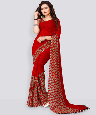 Anand Sarees Paisley Daily Wear Georgette Saree(Red)