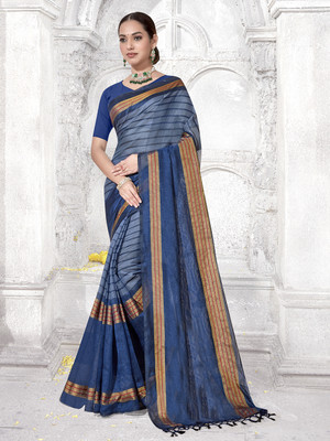 ANOUK Woven Mysore Art Silk Saree(Blue)