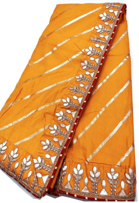 shyamlata Embroidered Bollywood Georgette Saree(Yellow)