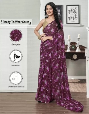 NESHVI ENTERPRISE Printed Daily Wear Georgette Saree(Magenta)