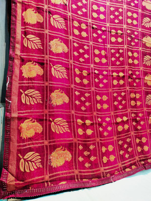 Madhur milan Printed Bollywood Brasso Saree(Red)