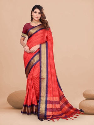 UDANI ENTERPRISE Printed Bollywood Art Silk Saree(Red)