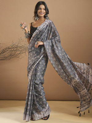 Anouk Rustic Printed Daily Wear Georgette Saree(Black)