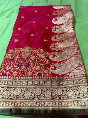 SHOPEEZY TEX FAB Woven Banarasi Art Silk Saree(Pink)