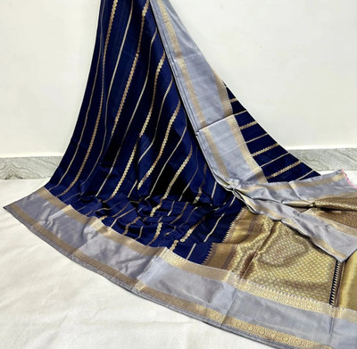 gadwal Self Design, Woven Handloom Silk Blend Saree(Multicolor)