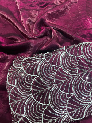 JINU CREATION Embellished, Embroidered Bollywood Organza Saree(Multicolor)