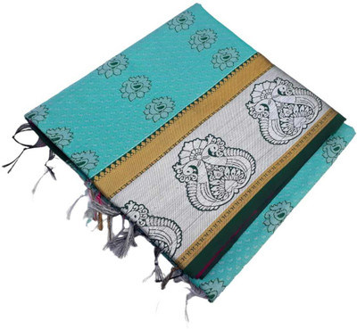 sri amman sarees Self Design Kanjivaram Tissue Saree(Dark Blue)