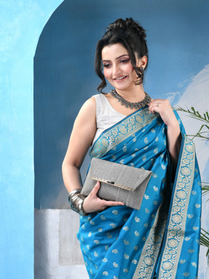 Desh Bidesh Self Design Kanjivaram Art Silk Saree(Blue)