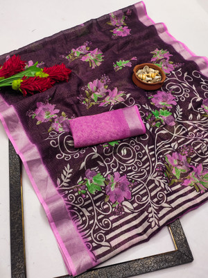 Anand Sarees Self Design Bollywood Cotton Silk, Silk Blend Saree(Pink)