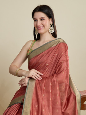 SUDIPTA Printed Kalamkari Cotton Silk Saree(Red)