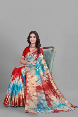 Aarunika SKT Solid/Plain Bollywood Organza Saree(Maroon)