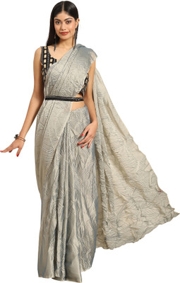 Akhilam Embroidered Bollywood Georgette Saree(Grey)