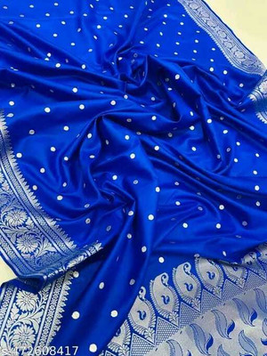 Aparna Woven Banarasi Silk Blend Saree(Blue)