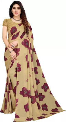 HouseOfCommon Printed Bollywood Georgette Saree(Multicolor)