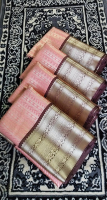 ZUBAIR SILK TEX Woven Banarasi Art Silk Saree(Pink)