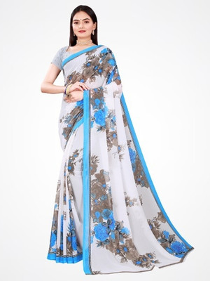 Suntex Printed Daily Wear Georgette Saree(Multicolor)
