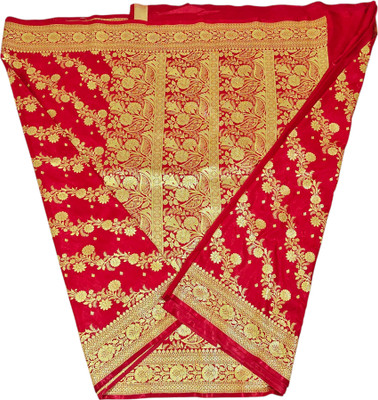 ARCTIC SAREES Woven Banarasi Handloom Silk Blend Saree(Red)