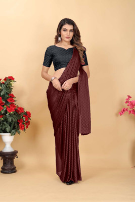 Sachita Self Design Bollywood Chiffon Saree(Blue)