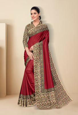 Vimla Printed Mysore Art Silk Saree(Maroon)