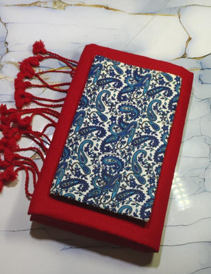 Fevinaa Solid/Plain, Printed, Floral Print Kalamkari Handloom Pure Cotton Saree(Red)