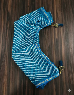 Online Bazaaar Printed Bollywood Georgette Saree(Light Blue)