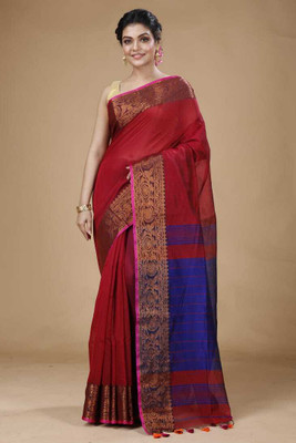 cloud vastra Woven Kasavu Cotton Silk Saree(Multicolor)