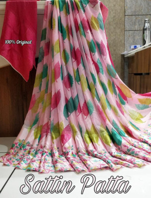Sitanjali Floral Print Bollywood Georgette Saree(Pink)