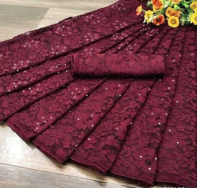 Saadhvi Embroidered Bollywood Georgette Saree(Maroon)