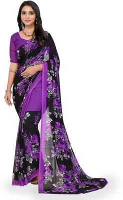 Moda Rapido Printed Daily Wear Georgette Saree(Purple)