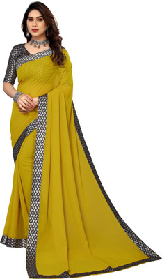 NESHVI ENTERPRISE Self Design Bollywood Georgette Saree(Green)