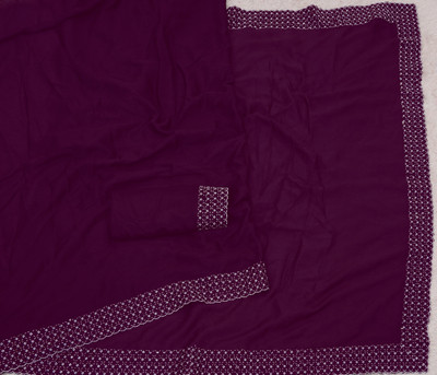 Zeekha Self Design Bollywood Georgette Saree(Purple)