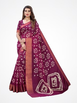 Suali Printed Mysore Pure Silk Saree(Purple)