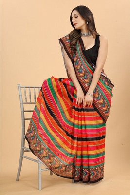 SHREE FASHIONFAB Self Design Bollywood Georgette Saree(Multicolor)