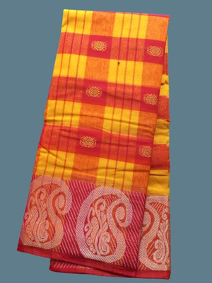 Duttafashion Self Design Tant Pure Cotton Saree(Blue)